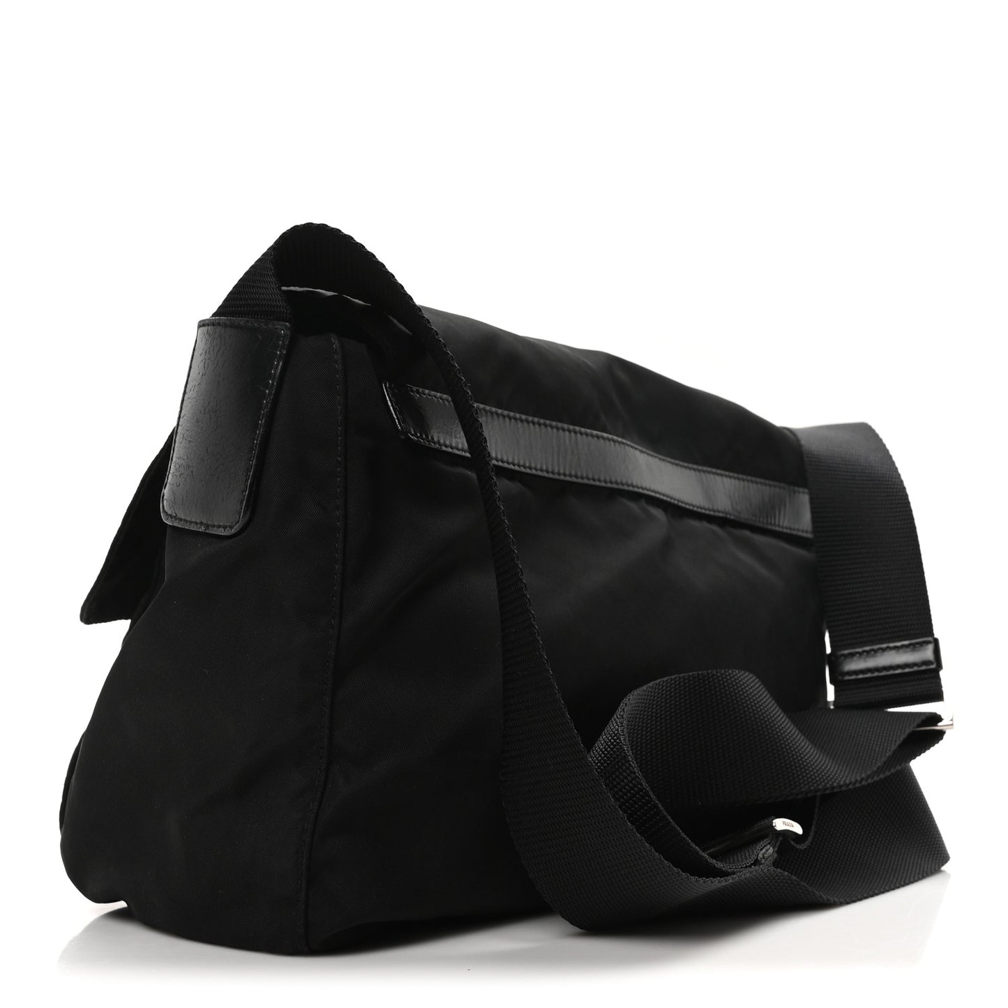 Nylon Vela Sport Messenger Bag Black