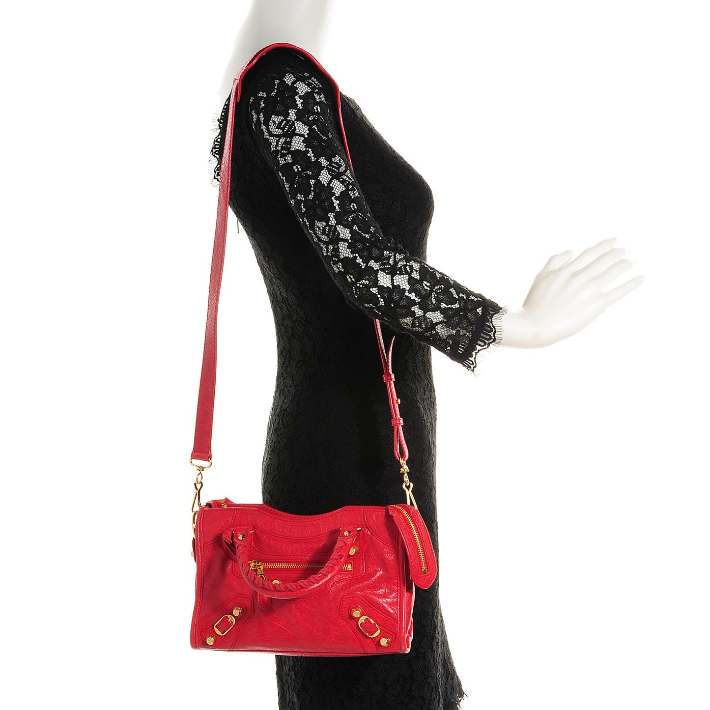 Agneau Giant 12 Gold Hardware Mini City Rouge Cardinal