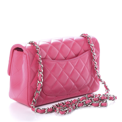 Chanel Lambskin Quilted Mini Rectangular Flap Pink 3 of 9