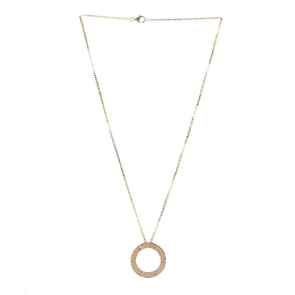 Cartier 18K Yellow Gold 3 Diamonds LOVE Pendant Necklace 3 of 6