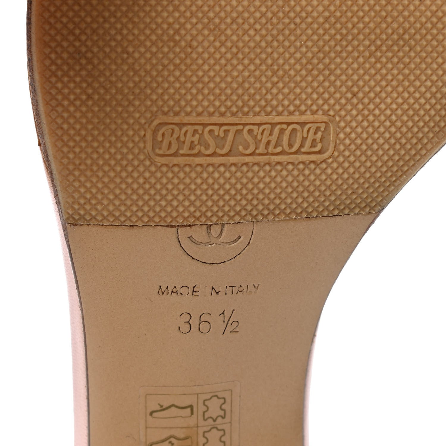 Chanel Lambskin CC Bow Sandals 36.5 Pink 6 of 7