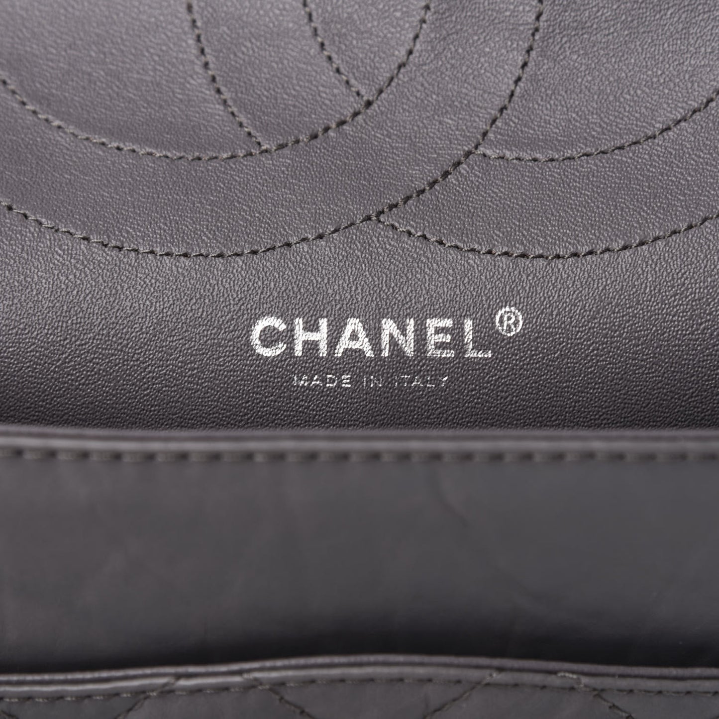 Aged Calfskin Quilted 2.55 Reissue 227 Flap Grey