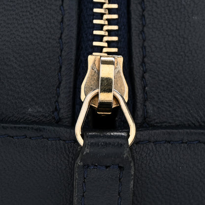 Chanel Lambskin Quilted Chain Around CC Round Clutch With Chain Navy 11 of 11
