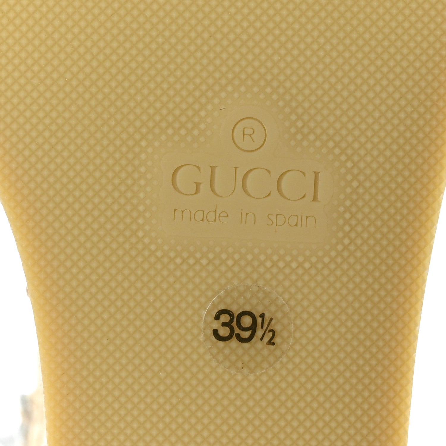 Gucci Lame GG Monogram Ankle Wrap Platform Espadrille Wedges 39.5 Silver Beige Light Grey 8 of 8