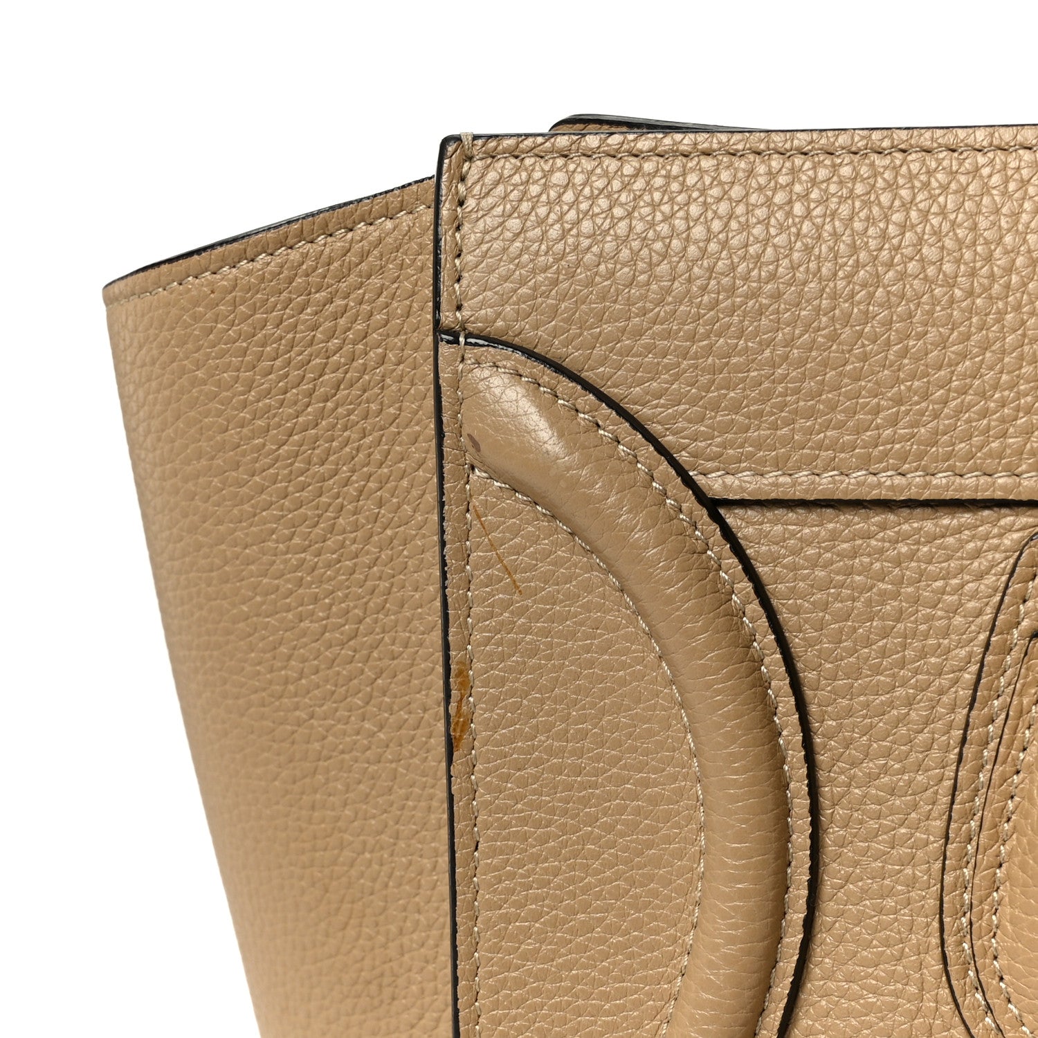 Celine Drummed Calfskin Micro Luggage Dune 12 of 12