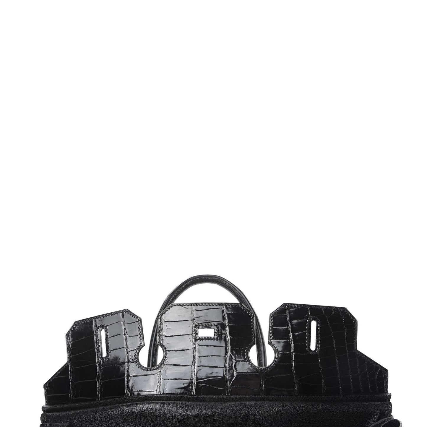 Shiny Porosus Crocodile Birkin 35 Black