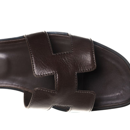 Hermes Goatskin Oran Sandals 39.5 Gris Galet 12 of 13