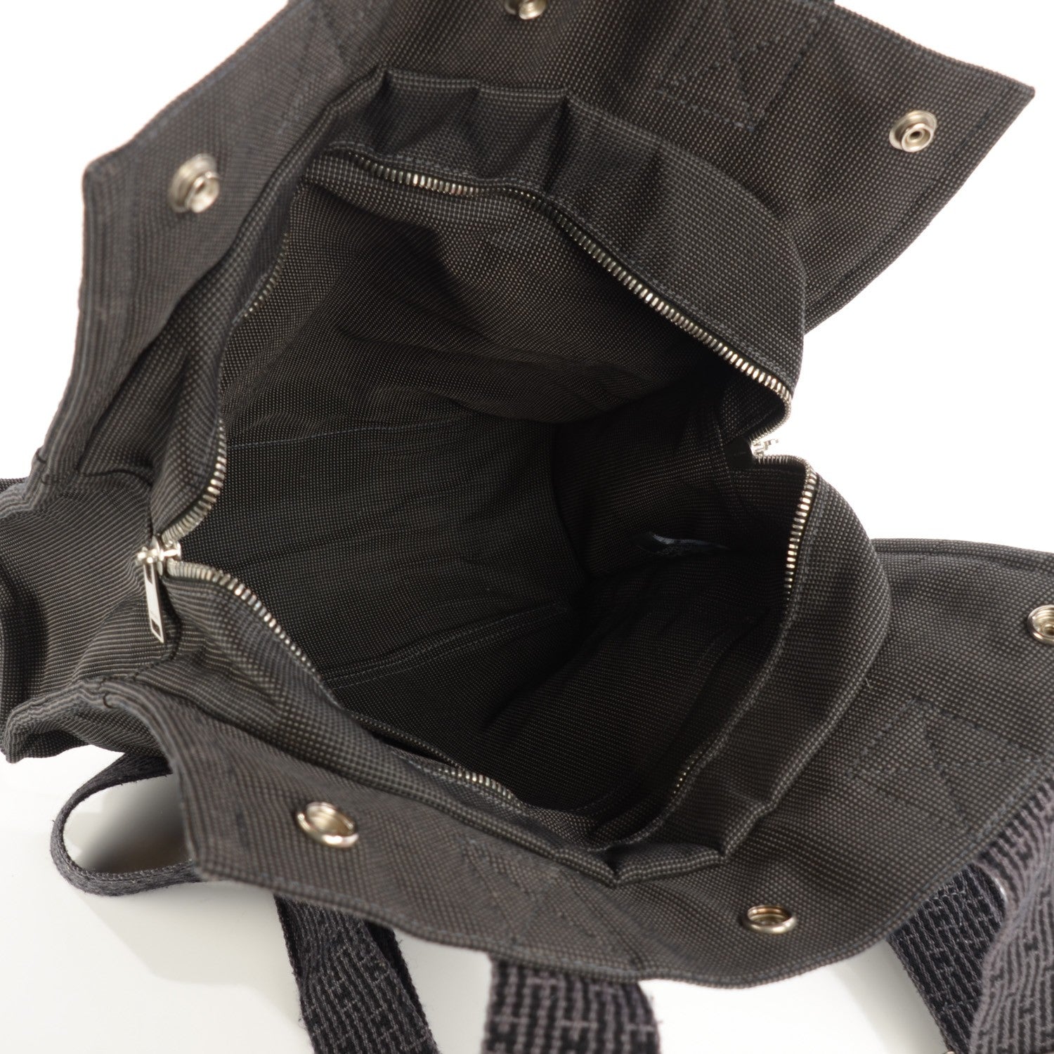 Hermes Canvas Herline Backpack Grey 11 of 15
