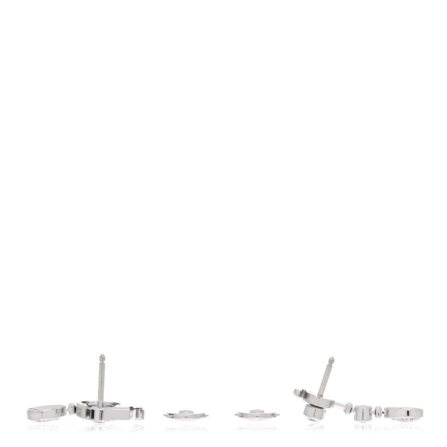 18K White Gold Diamond No 5 Transformable Earrings
