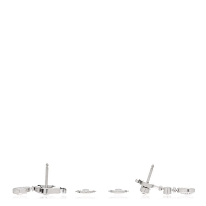 Chanel 18K White Gold Diamond No 5 Transformable Earrings 3 of 4