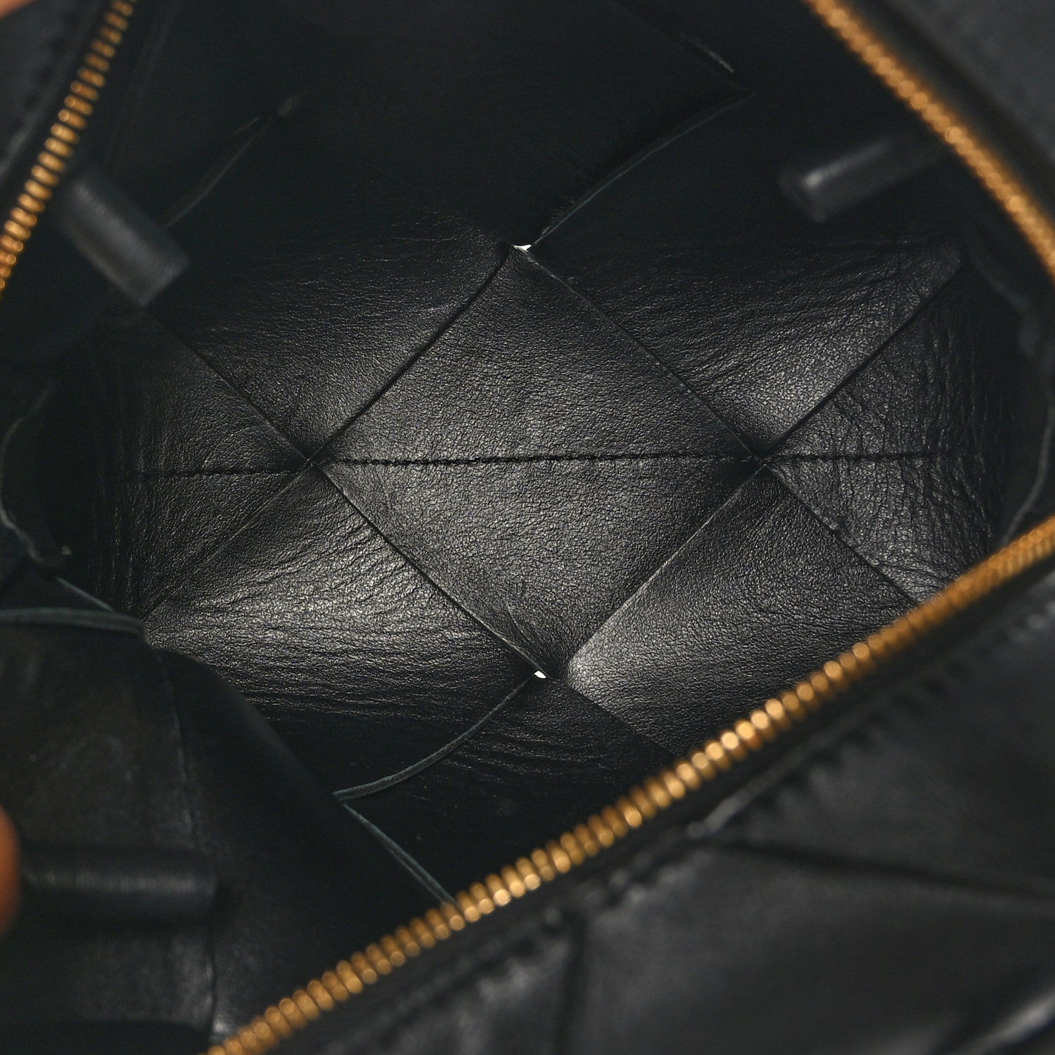 Bottega Veneta Lambskin Maxi Intrecciato Mini Cassette Camera Bag Black 5 of 8