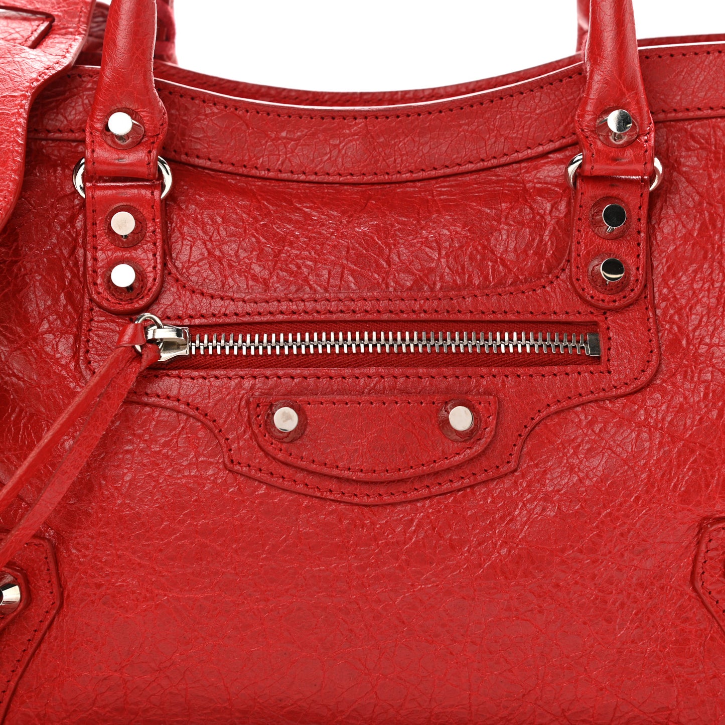 Agneau Classic Silver Hardware S City Rouge Groseille