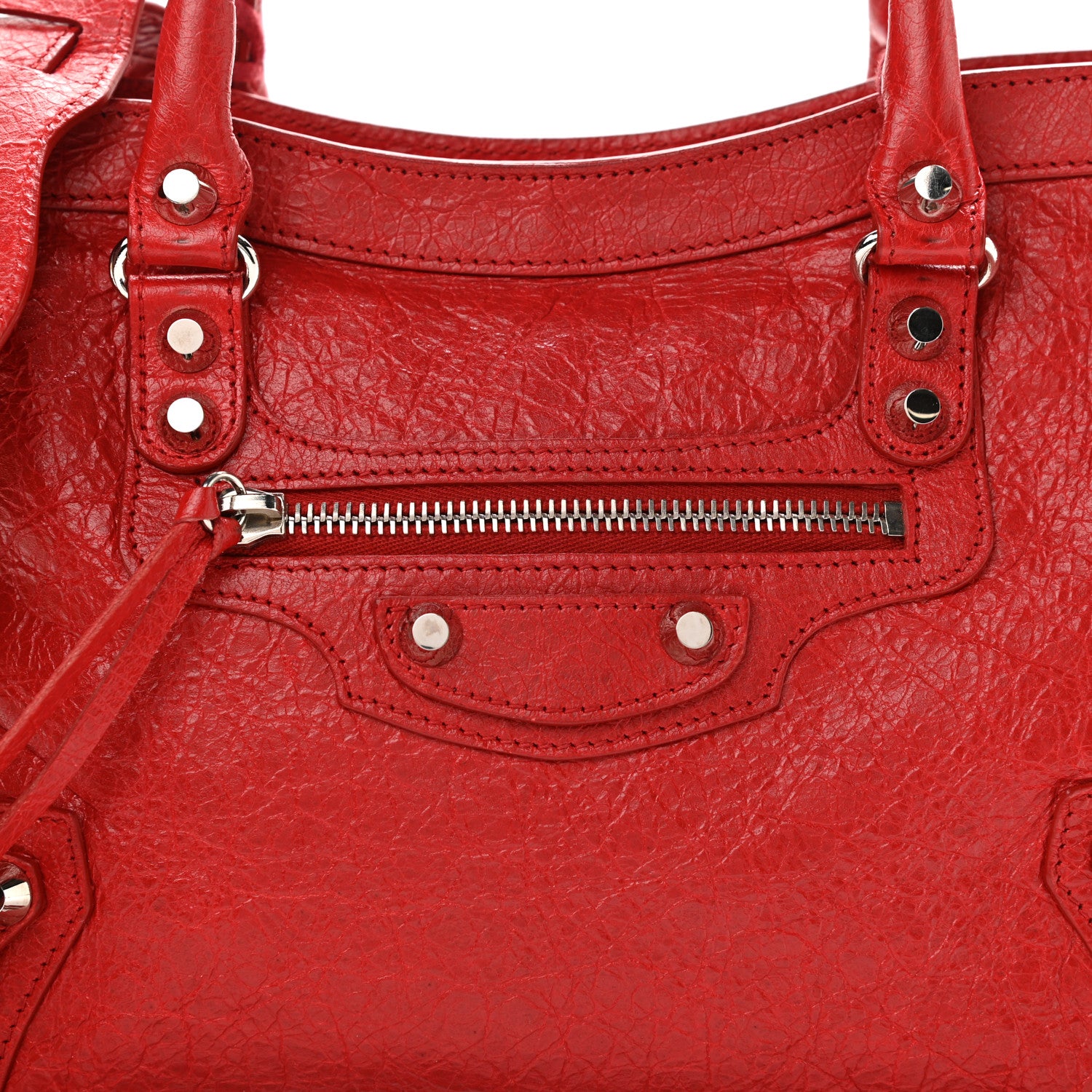 Balenciaga Agneau Classic Silver Hardware S City Rouge Groseille 8 of 11