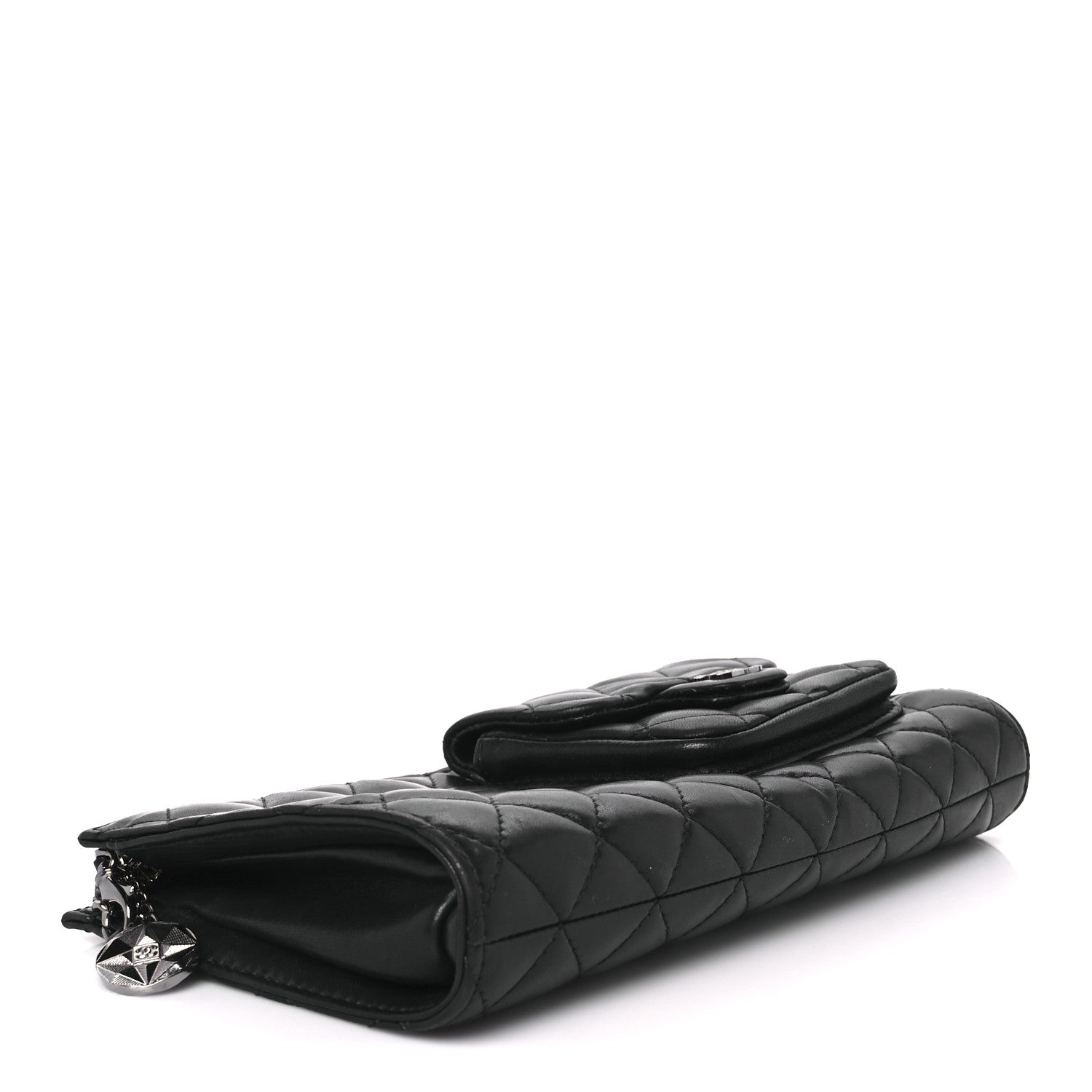 Chanel Lambskin Mineral Nights Pochette Wristlet Black 1761327