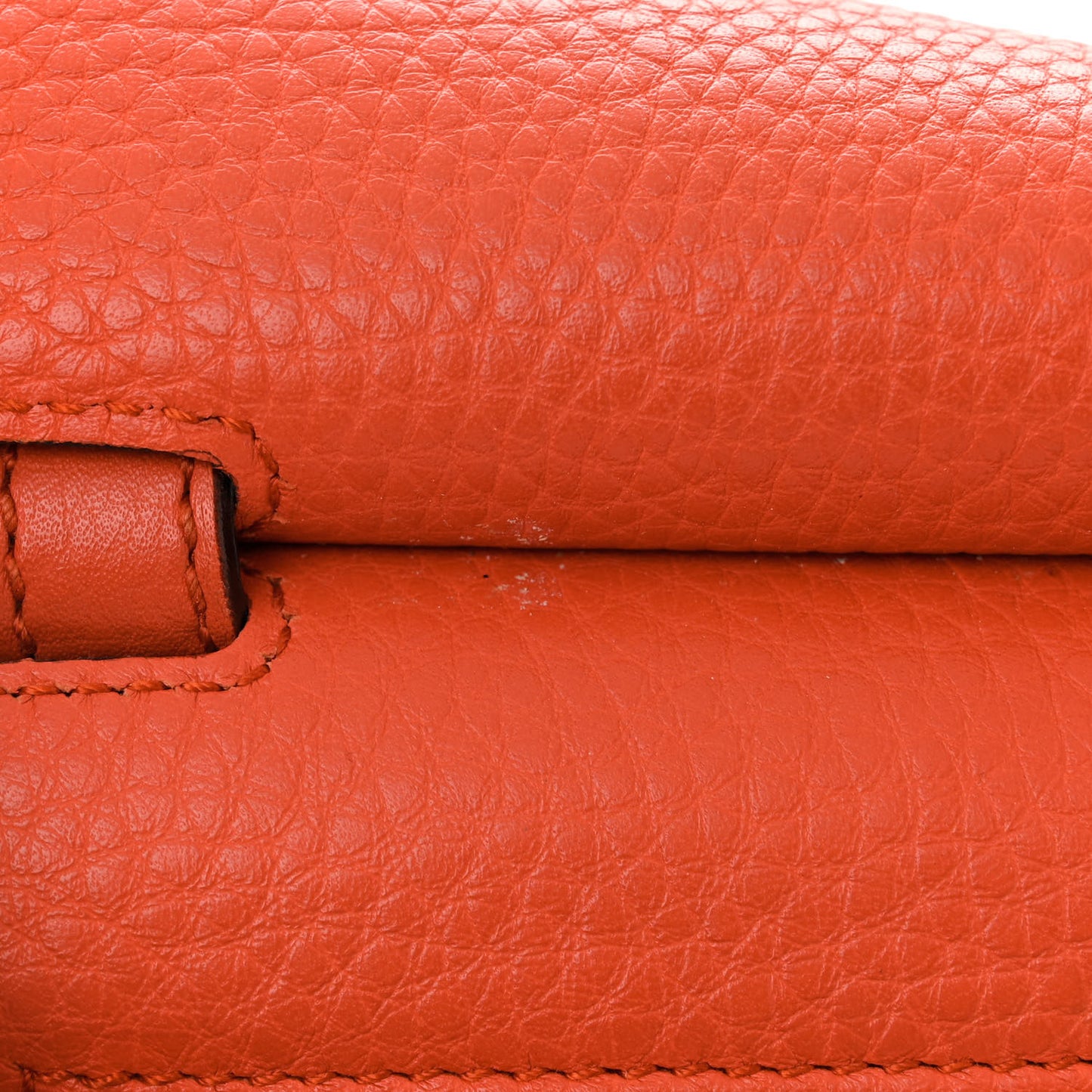 Cellarius Calfskin Medium Bamboo Daily Flap Shoulder Bag New Dark Orange