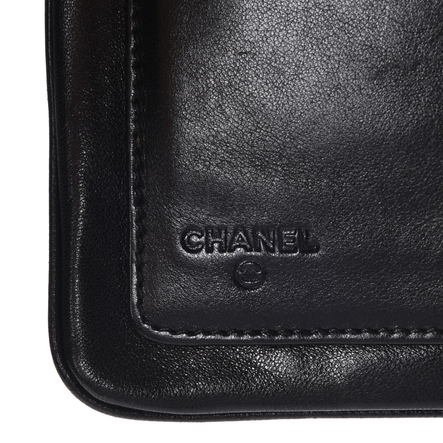 Chanel Lambskin Quilted Large Pocket Wallet Black 6 of 9