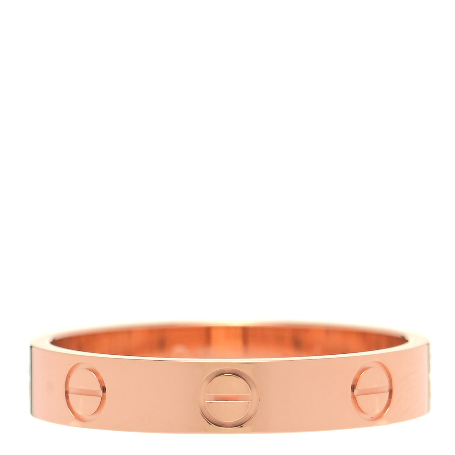 Cartier 18K Pink Gold 3.5mm LOVE Wedding Band Ring 55 7.25 3 of 5