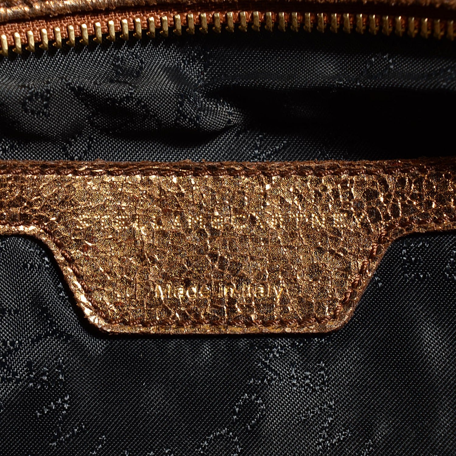 Stella McCartney Crackled Metallic Large Falabella Crossbody Bag Bronze 6 of 9
