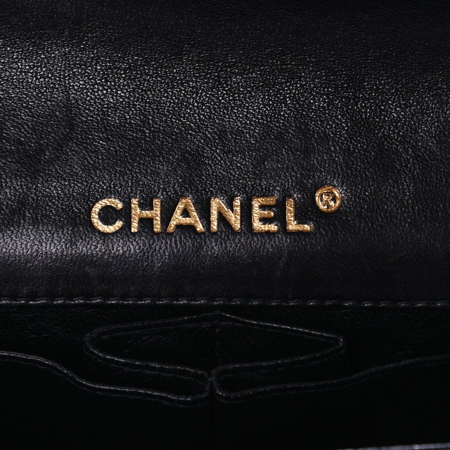 Lambskin East West Chocolate Bar Flap Black