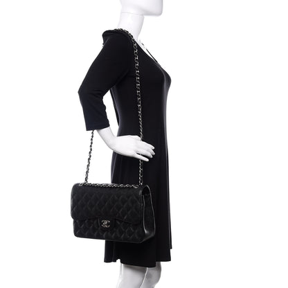 Chanel Caviar Quilted Jumbo Double Flap Black 2 of 11