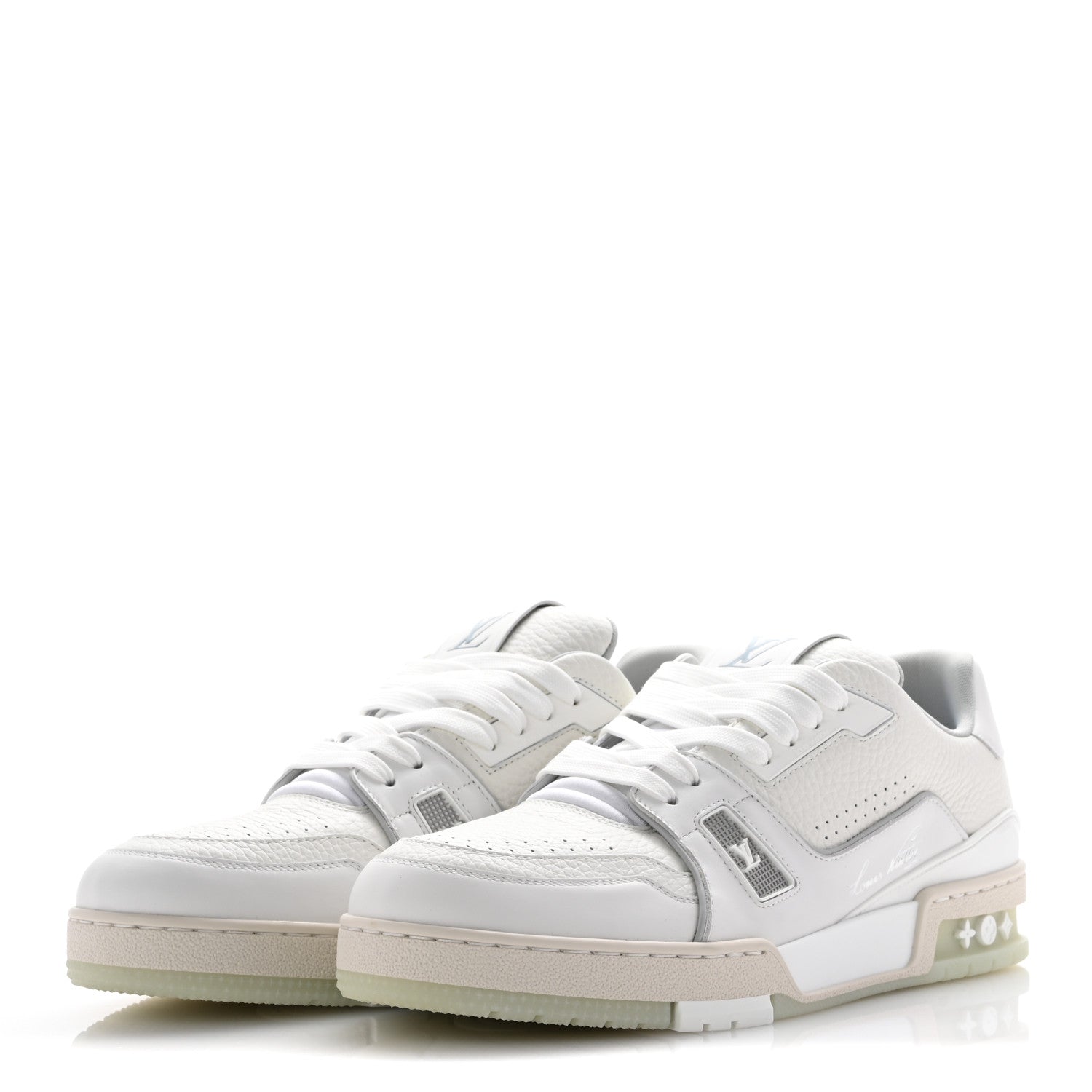 Louis Vuitton Calfskin Mens LV Trainer Sneakers 9 White 4 of 8