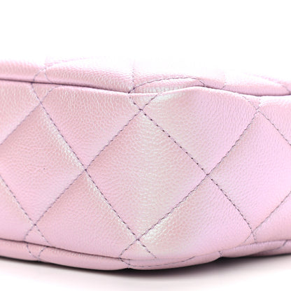 Chanel Iridescent Caviar Quilted Mini My Perfect Camera Case Pink 9 of 9