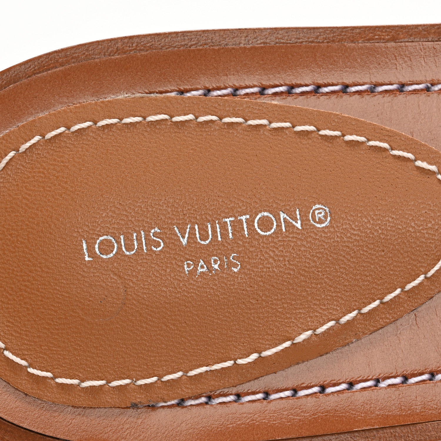 Louis Vuitton Calfskin Lock It Flat Mule 38 Cognac 8 of 9