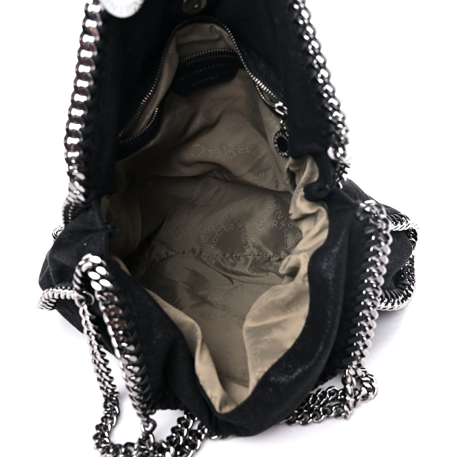 Stella McCartney Shaggy Deer Small Falabella Fold Over Tote Black 4 of 8