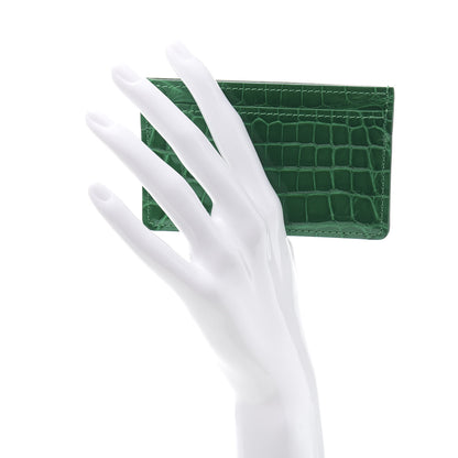 Louis Vuitton Crocodile Card Holder Emeraude 2 of 6