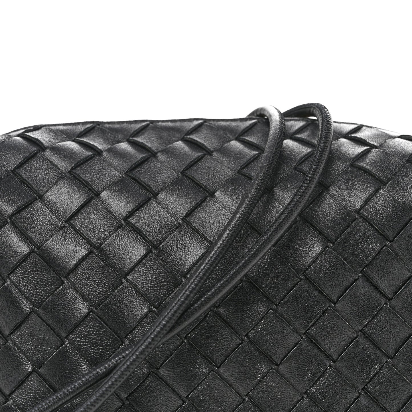 Nappa Intrecciato Medium Loop Camera Bag Black