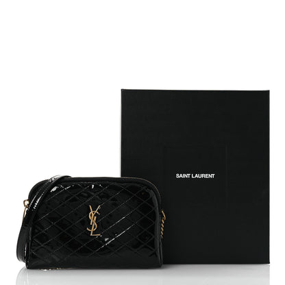 Saint Laurent Patent Quilted Gaby Zipped Pouch Black 13 of 13