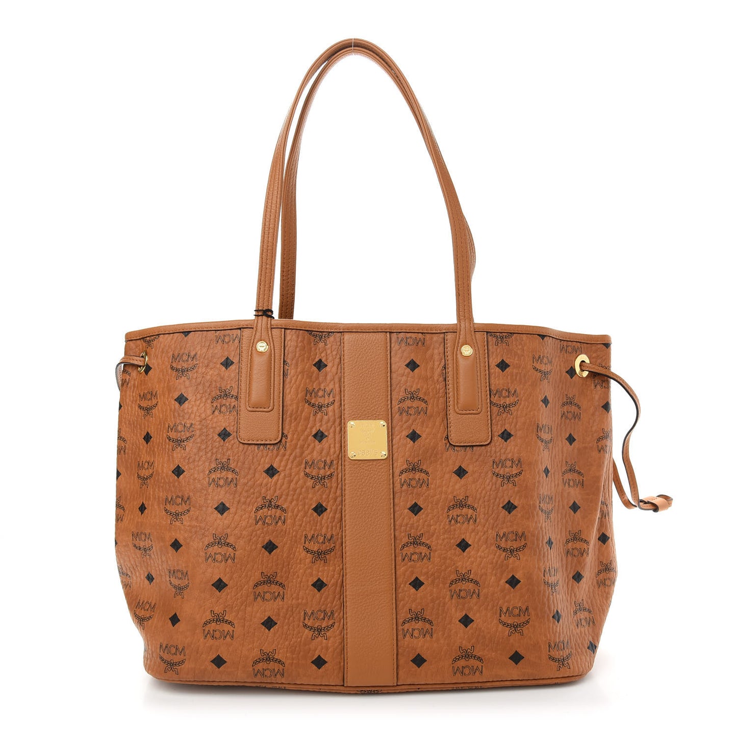 Visetos Medium Liz Reversible Shopper Tote Cognac