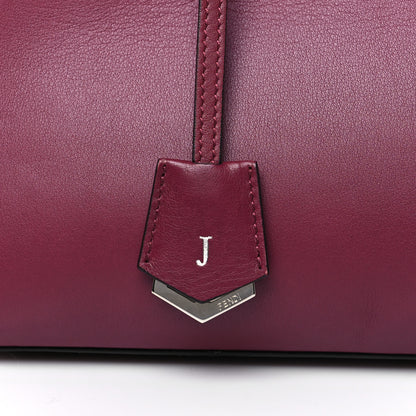 Fendi Vitello Dolce Marmol Shiny Nappa Petite 3Jours Tote Bordeaux 9 of 11