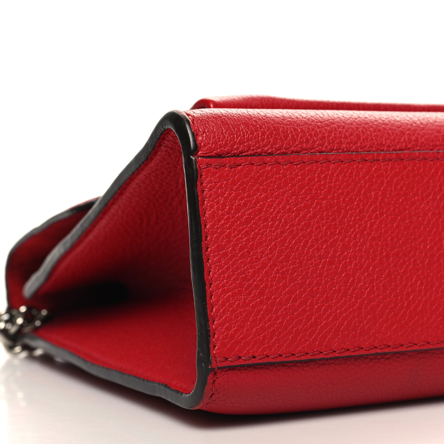 Soft Calfskin My Lockme Chain Bag BB Poppy