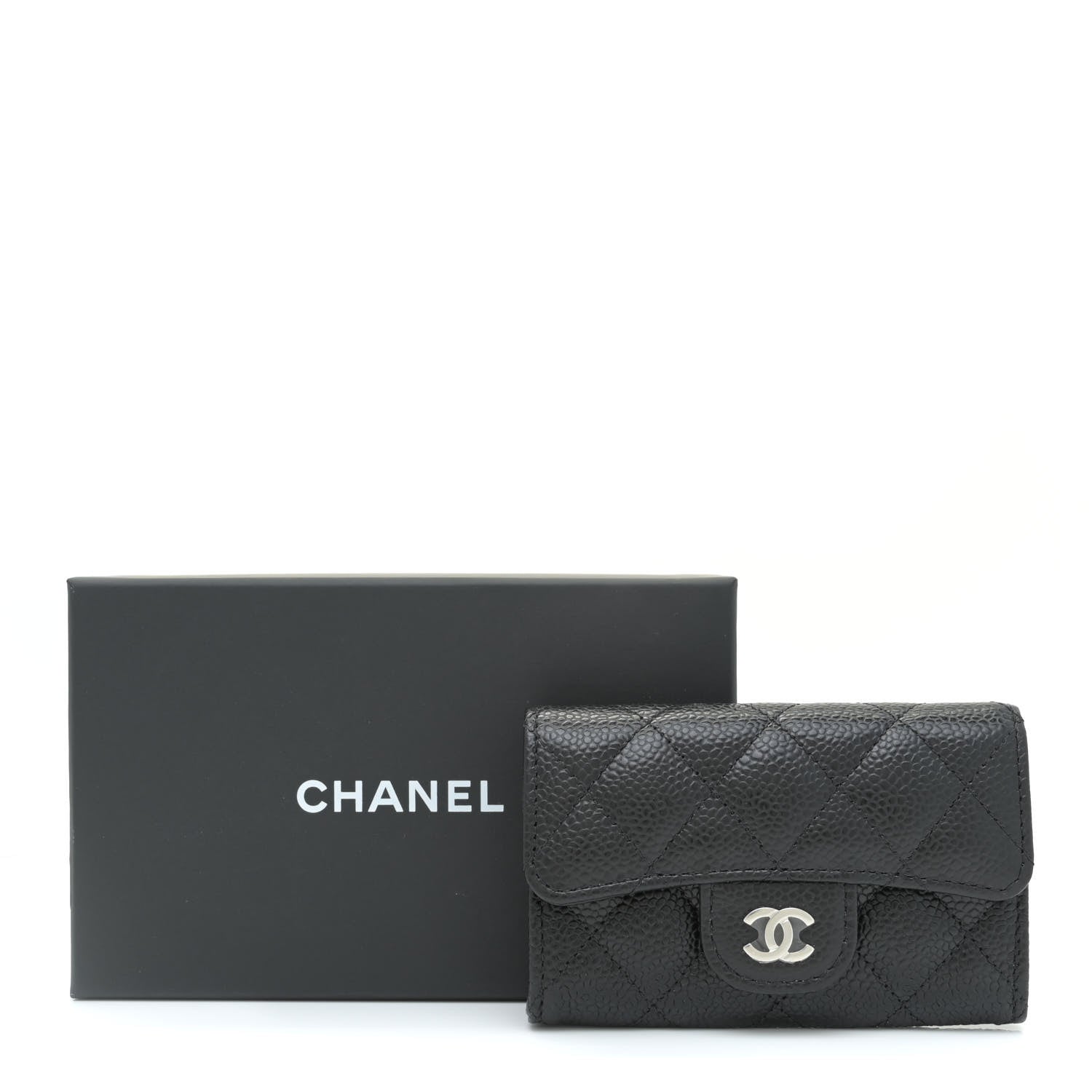 Chanel Caviar Quilted Flap Card Holder Wallet Black 8 of 8