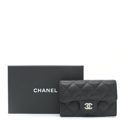 Chanel Caviar Quilted Flap Card Holder Wallet Black 8 of 8