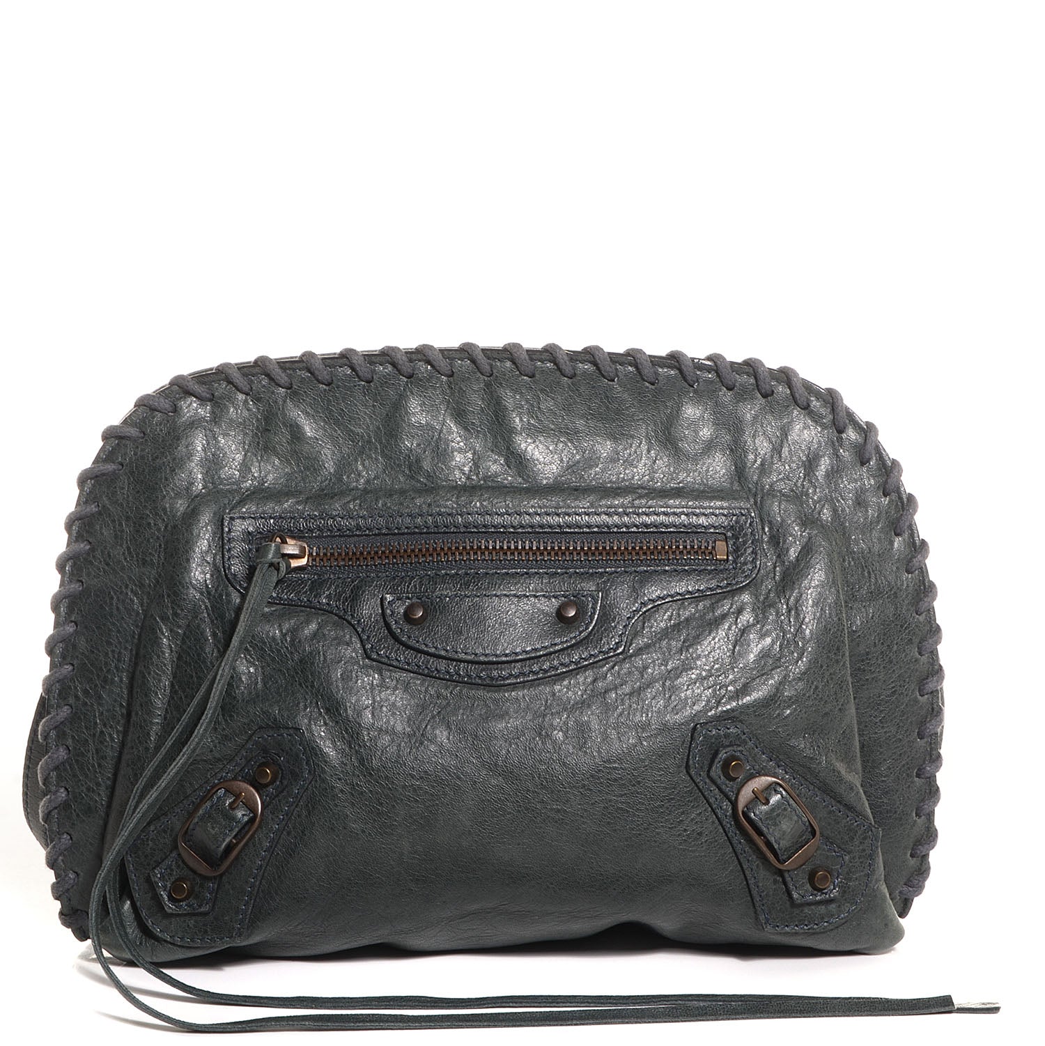 Balenciaga Agneau Giant Stitch Shoulder Bag Anthracite 1 of 10