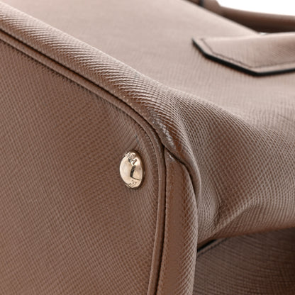 Prada Saffiano Cuir Twin Tote Cocoa 16 of 17