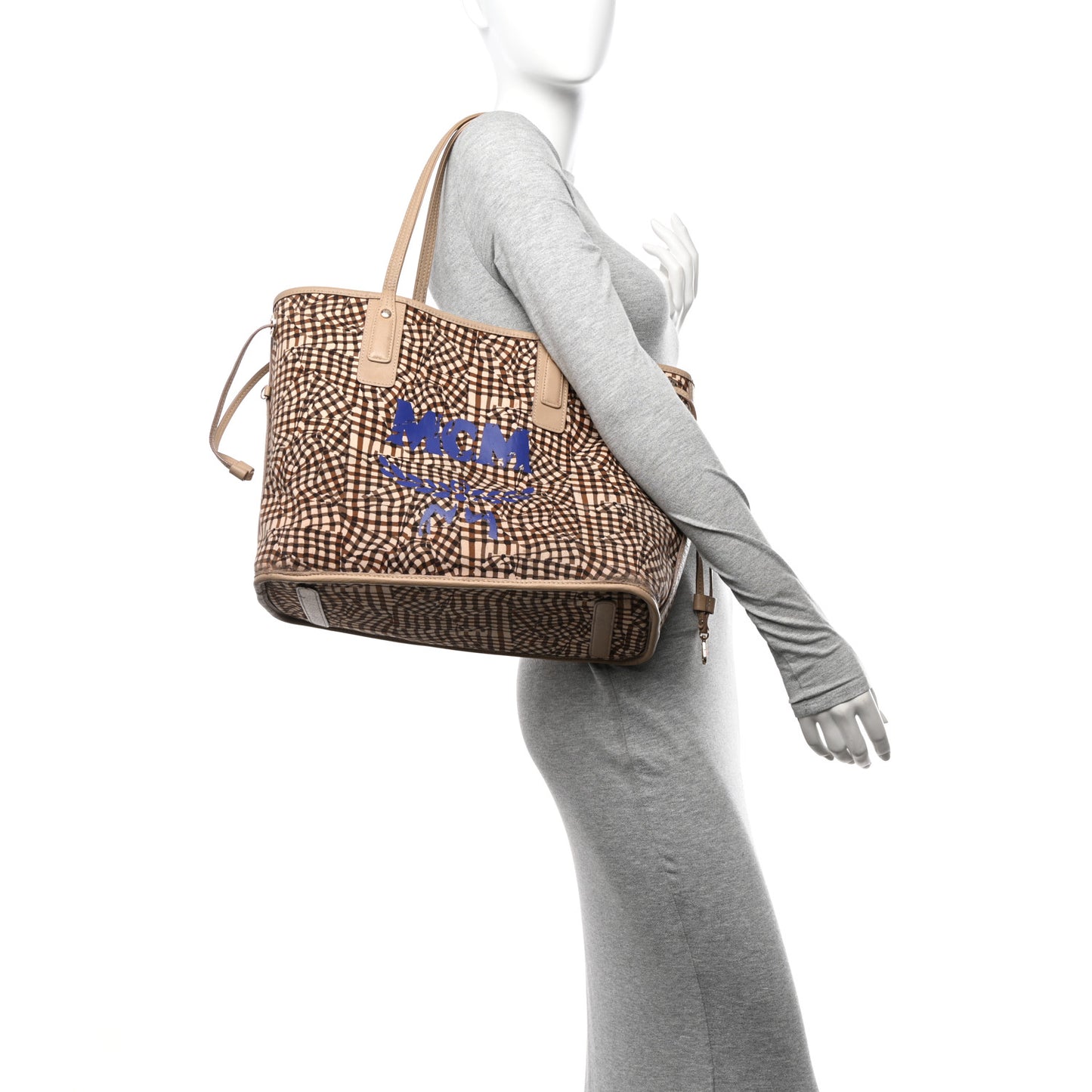 Visetos Medium Liz Reversible Shopper Tote Beige