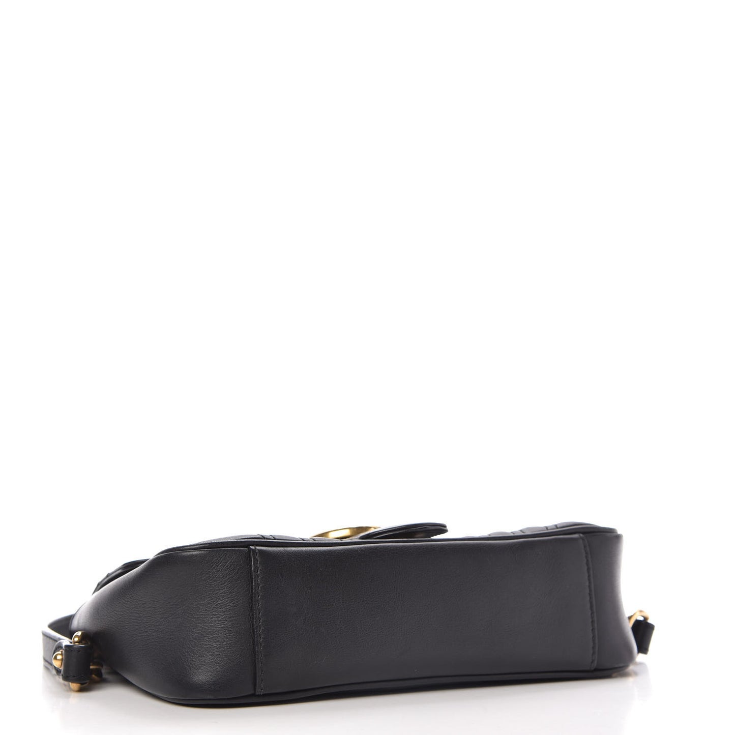 Calfskin Matelasse Mini GG Marmont Shoulder Bag Black