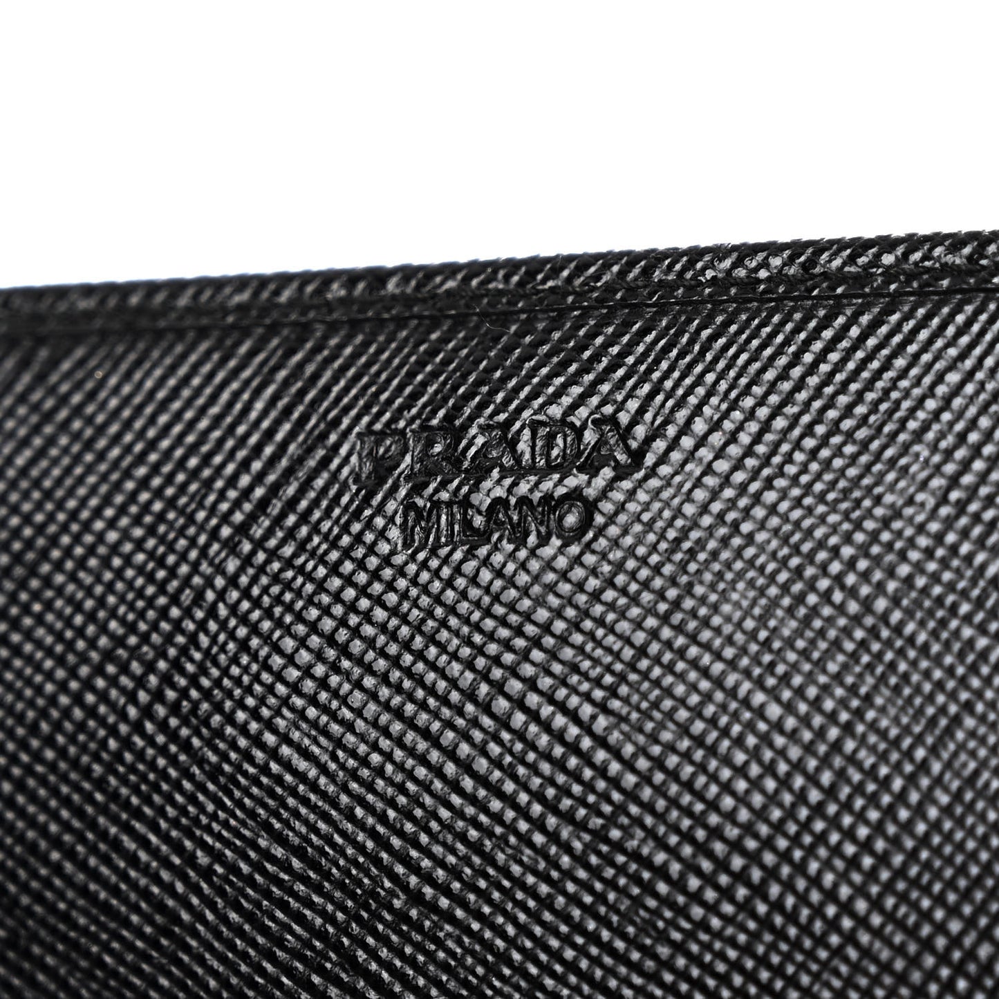 Saffiano Vernice Mini Crossbody Wallet Black