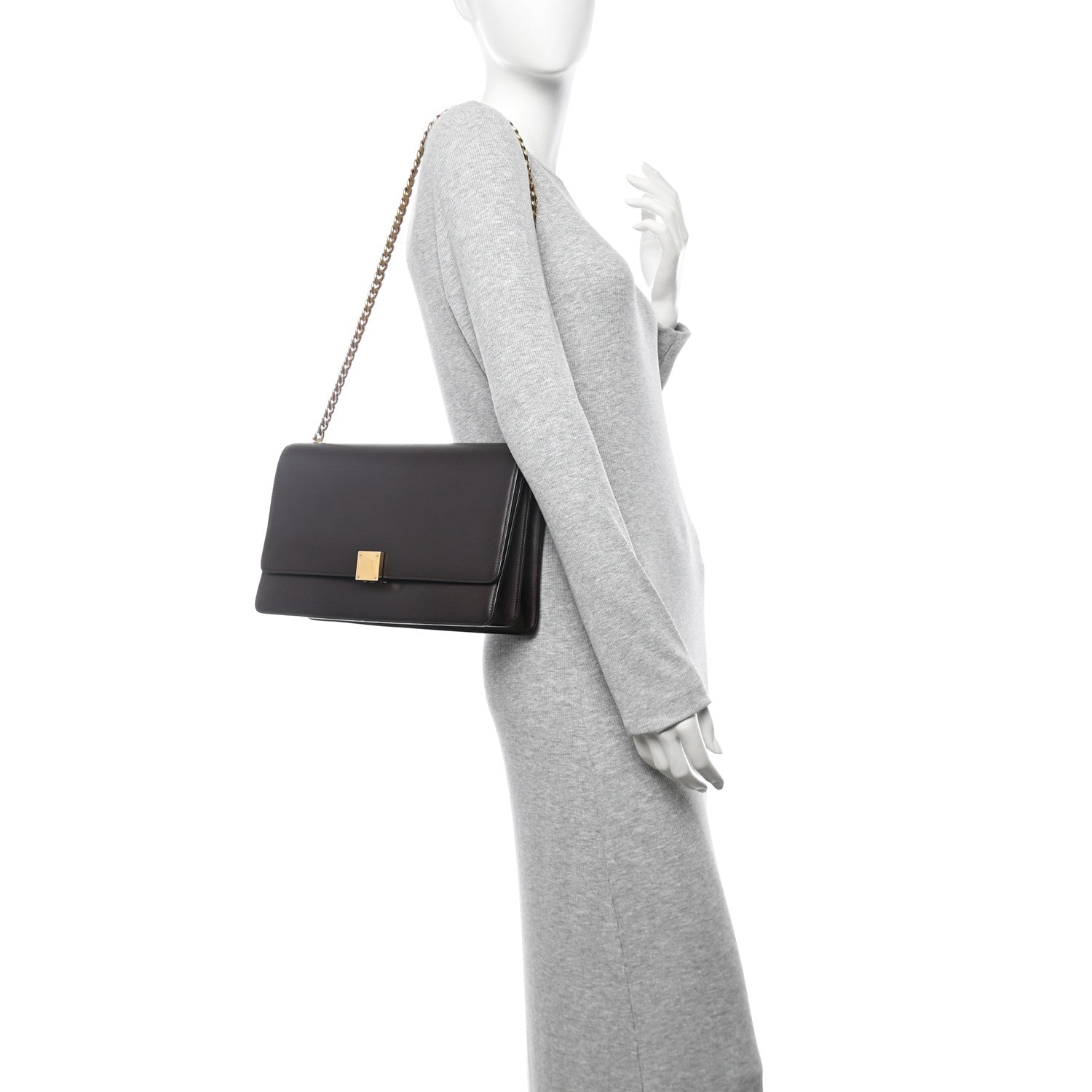 Celine Smooth Calfskin Medium Case Chain Flap Burgundy 2 of 10