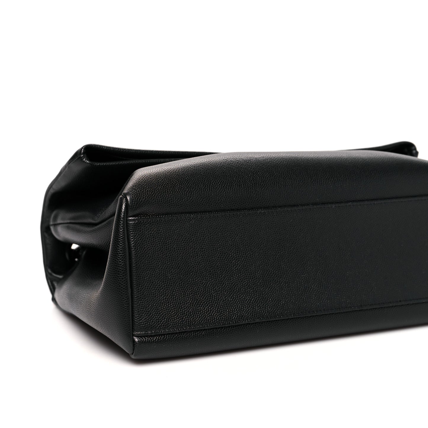 Grain De Poudre Medium West Hollywood Monogram Fold-Over Black