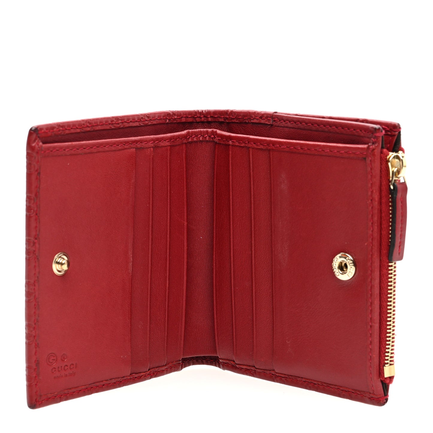 Microguccissima Bi-Fold Wallet Red