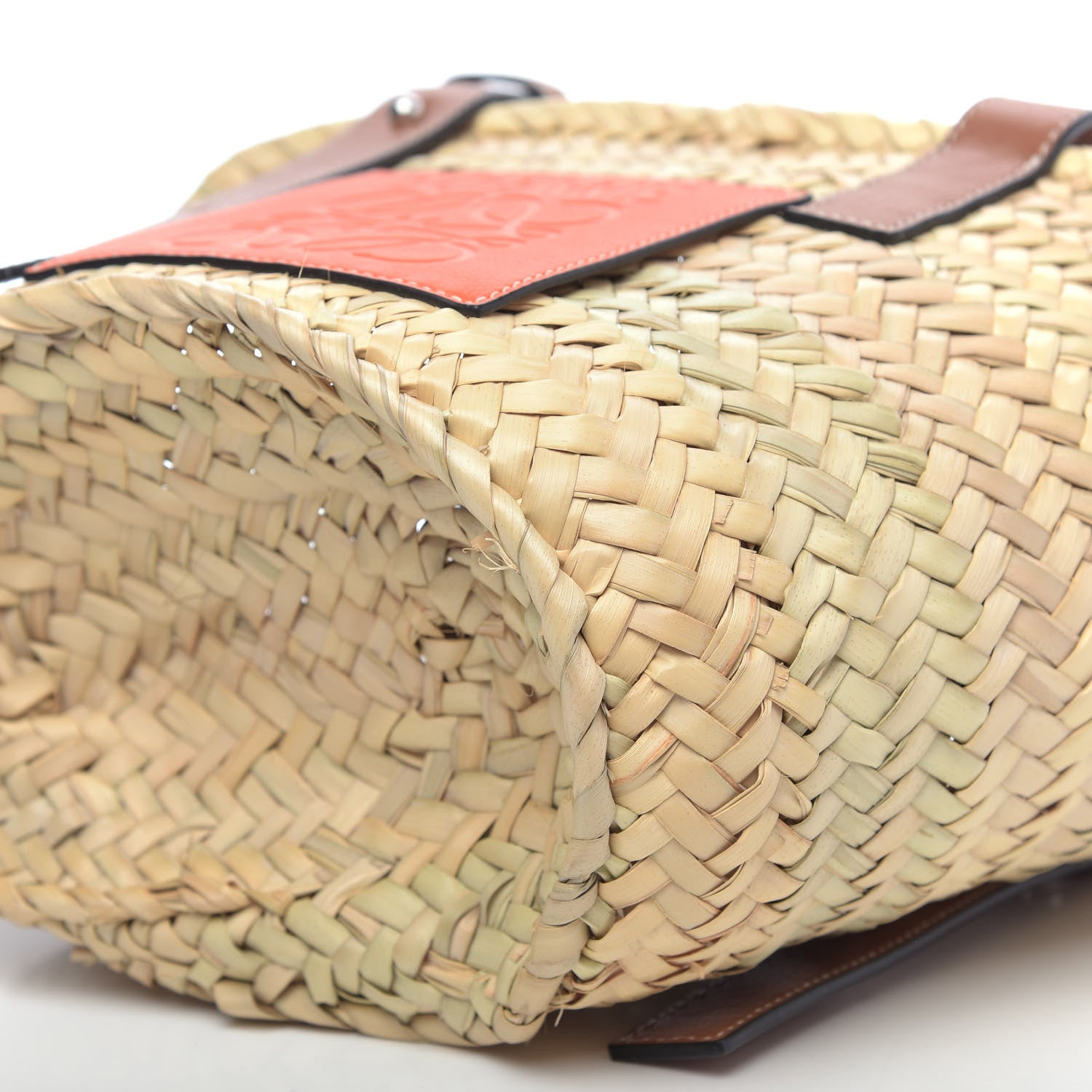 Loewe Raffia Small Basket Tote Bag Natural Orange 8 of 8