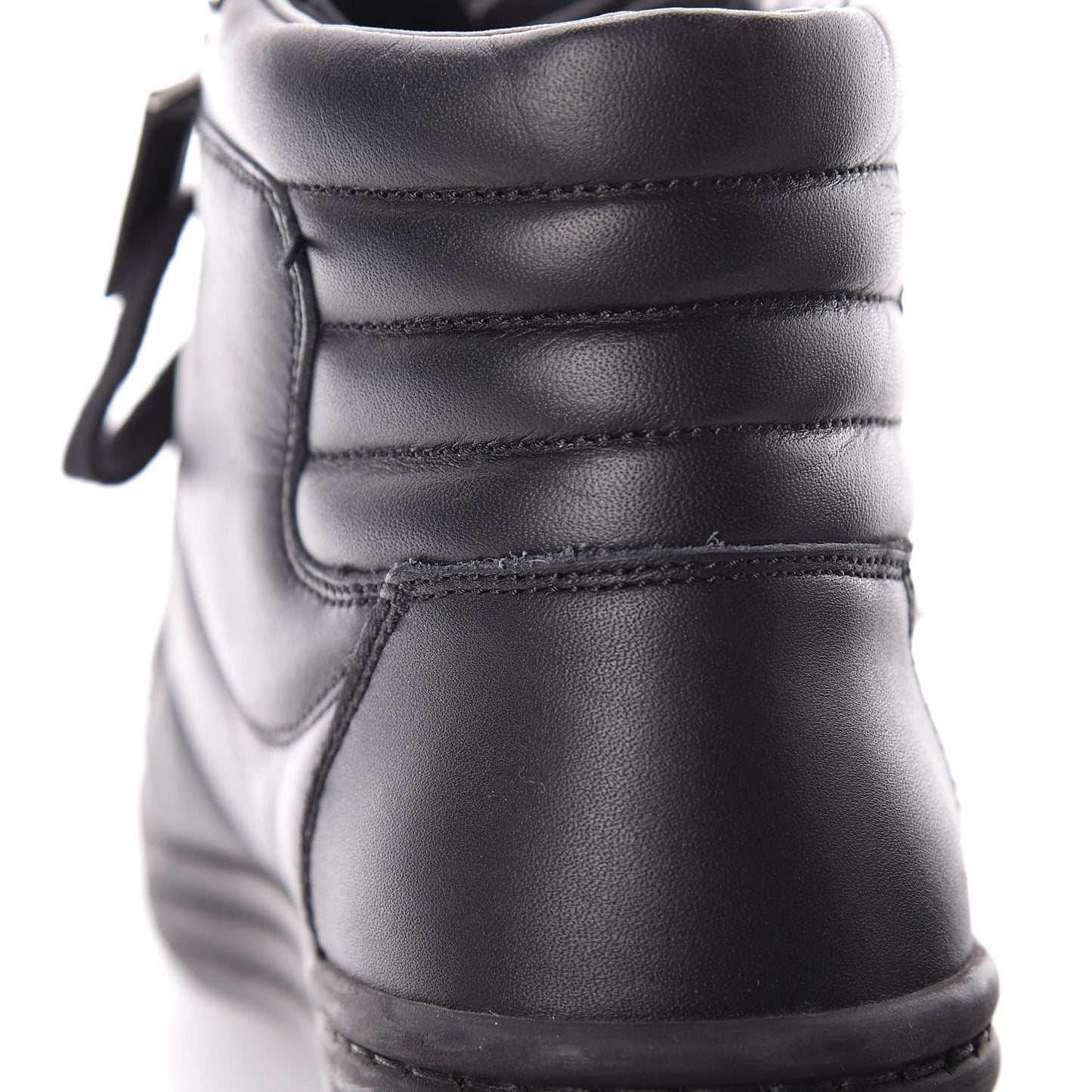 Calfskin Pearl High Top CC Sneakers 36 Black