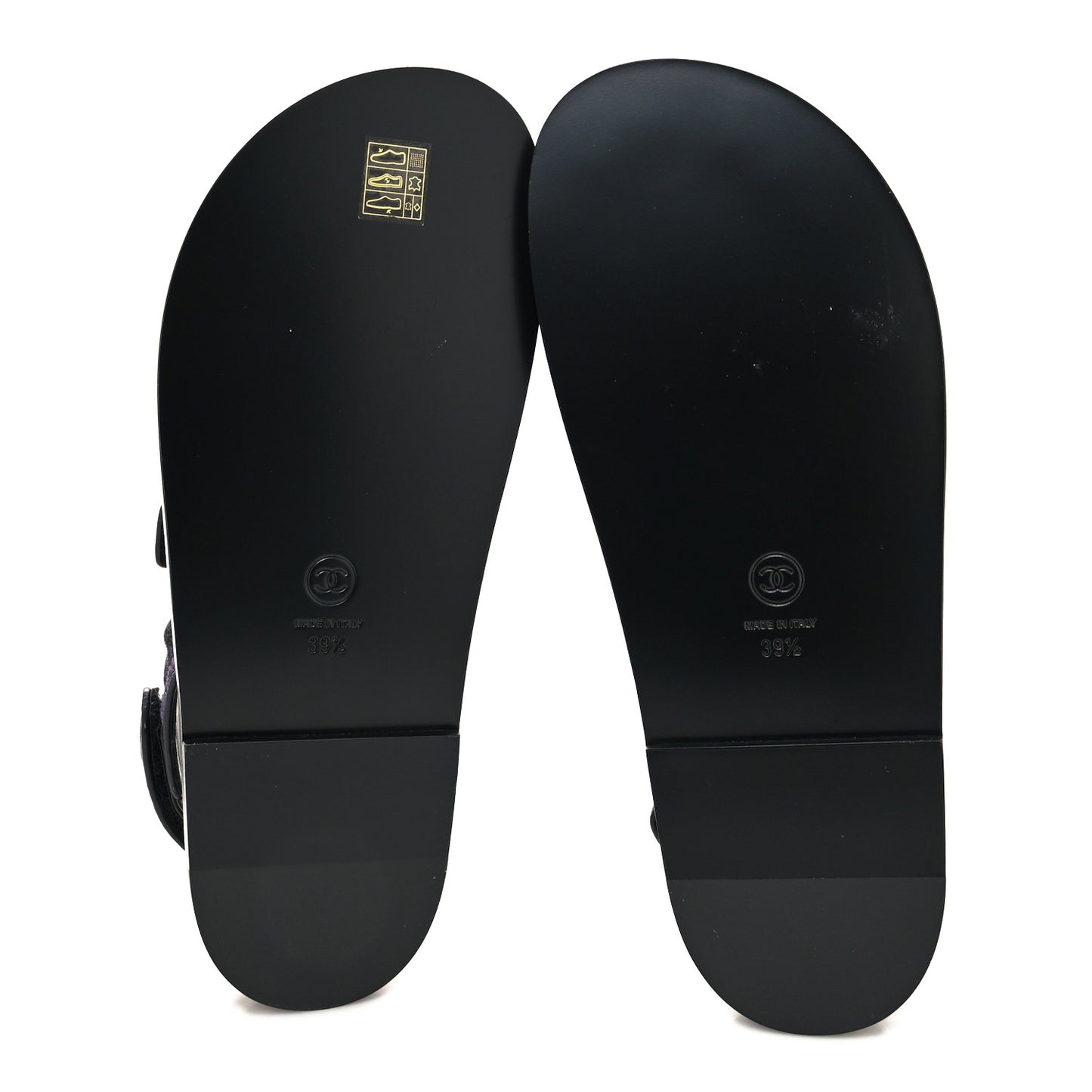 Denim Quilted Dad Sandals 39.5 Black Multicolor