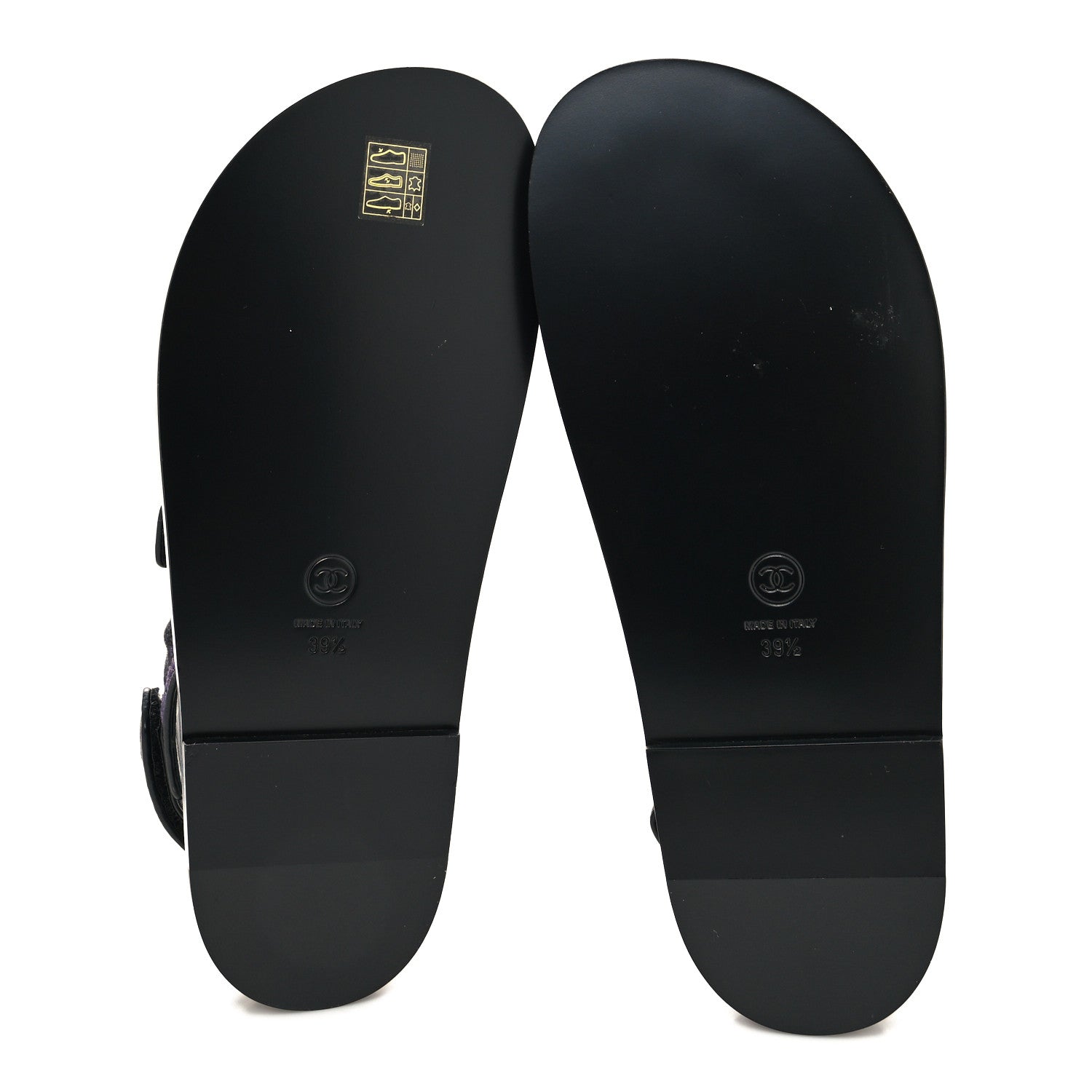 Chanel Denim Quilted Dad Sandals 39.5 Black Multicolor 5 of 8