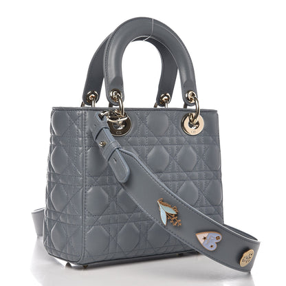 Christian Dior Lambskin Cannage Small My Lady Dior Blue Grey 4 of 10