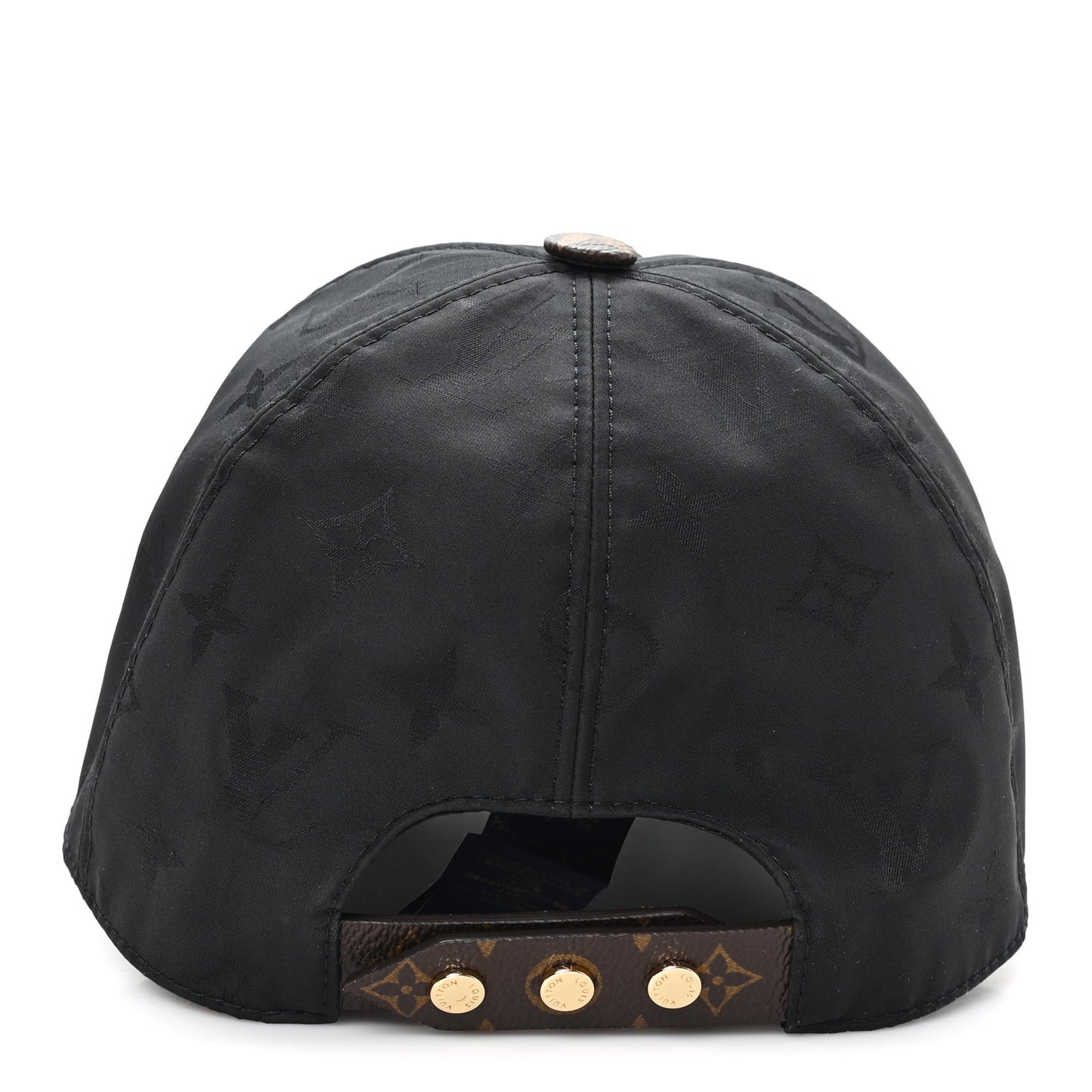 Polyester Silk Monogram LV Get Ready Cap L Black
